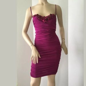 Roberto Cavalli Runway Stone Detailed Ruched Dress